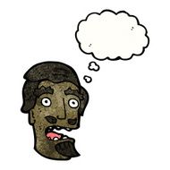 cartoon man with shocked expression and thought bubble N2