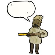 cartoon hunter with rifle N4