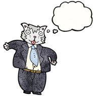 cartoon fat cat businessman N6