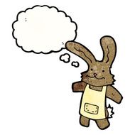 cartoon rabbit with thought bubble N113