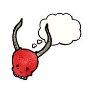 cartoon skull with horns N2