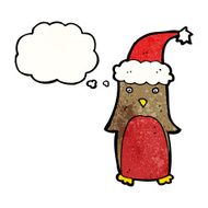 funny christmas robin cartoon N13
