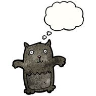 cartoon black cat N73