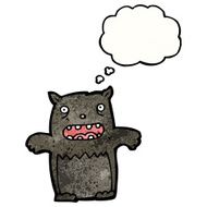 cartoon black cat N74