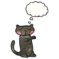 cartoon black cat N75