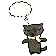 cartoon black cat N76