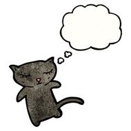 cartoon black cat N77