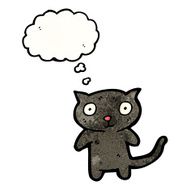 cartoon black cat N78