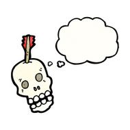 arrow in skull cartoon N2