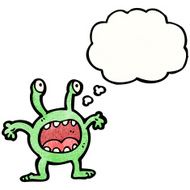 cartoon little alien N43
