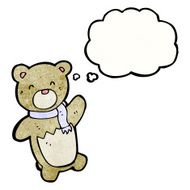 cartoon teddy bear with thought bubble N180