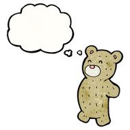 cartoon teddy bear with thought bubble N181