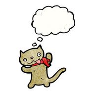 cartoon cat with thought bubble N121
