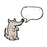 cartoon wolf with speech bubble N47