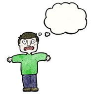 cartoon worried man N116