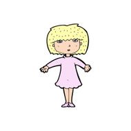 cartoon surprised woman N263