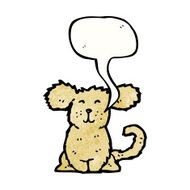 dog with speech bubble cartoon