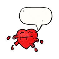 cartoon heart with speech bubble N3