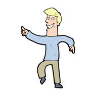 cartoon grinning man N100