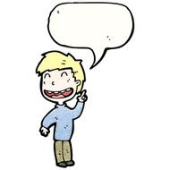 cartoon boy explaining idea N2