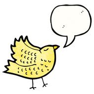 cartoon tweeting bird N15