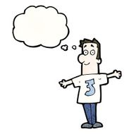cartoon man in number three shirt N5