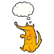 cartoon dog with thought bubble N46