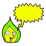 cartoon green flame N19