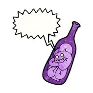 cartoon snake in bottle N9