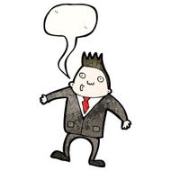 cartoon whistling man in suit N2