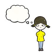 cartoon annoyed woman N214