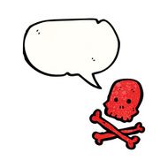 skull and crossbones with speech bubble N4