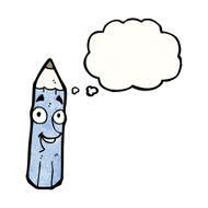 happy cartoon pencil N2
