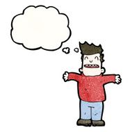 cartoon man with thought bubble N63
