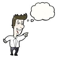 cartoon man pointing and laughing N42