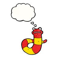 cartoon snake with thought bubble N103