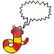 cartoon snake with speech bubble N100