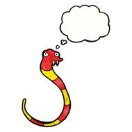 cartoon snake with thought bubble N107
