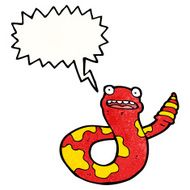 cartoon snake with speech bubble N103