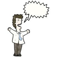 cartoon shouting office man N6