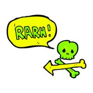 skull and crossbones direction sign N3