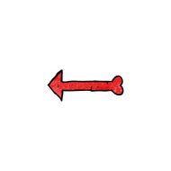 pointing bone halloween direction sign N3