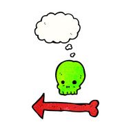 cartoon halloween direction sign N3