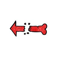 pointing bone halloween direction sign N4