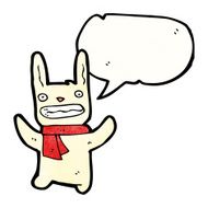 cartoon rabbit with speech bubble N127