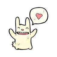 cartoon rabbit with love heart N6