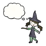 Cartoon witch girl N10