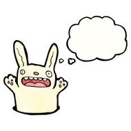 cartoon rabbit in hole N11