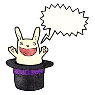 rabbit in hat trick cartoon N6