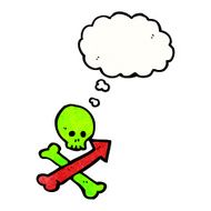 Cartoon Skull And Crossbones N12
